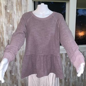 Light Purple 🍇Peplum Sweatshirt
